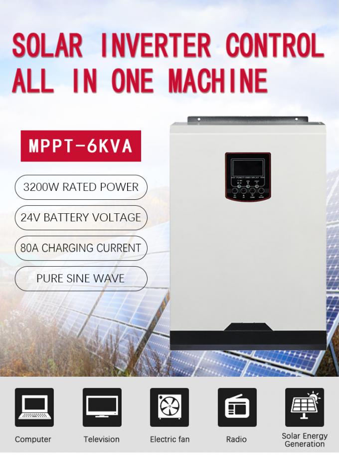 Invertisseur solaire hybride monophase contrôleur MPPT Invertisseur CA pour maison 0