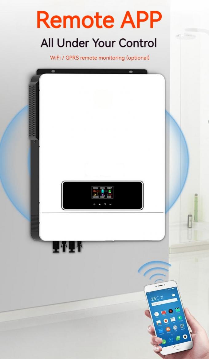 Invertisseur hybride solaire à onde sinusoïdale pure, double MPPT, chargeur d'invertisseur pour système d'énergie solaire 1