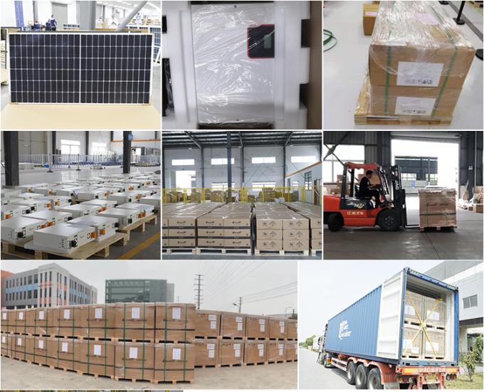 Sistem hibrida surya lengkap 8 Kw 10 Kw 12kw 15kw Sistem panel surya off-grid 8