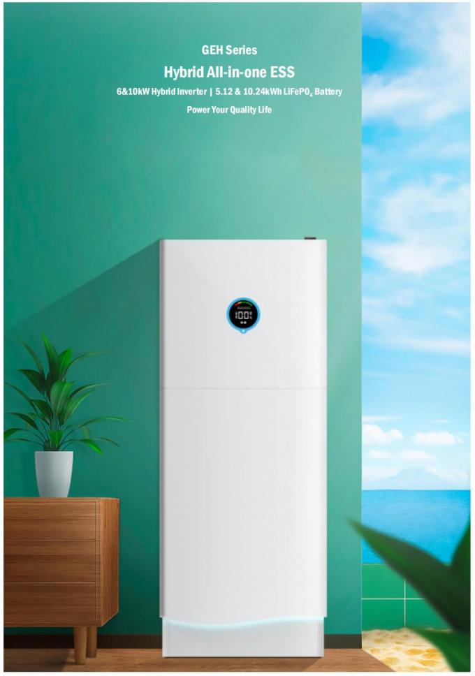 BMS ESS UPS 6kw 10kw Inversor híbrido con batería de almacenamiento de energía acumulable incorporada Todo un conjunto para el hogar 0