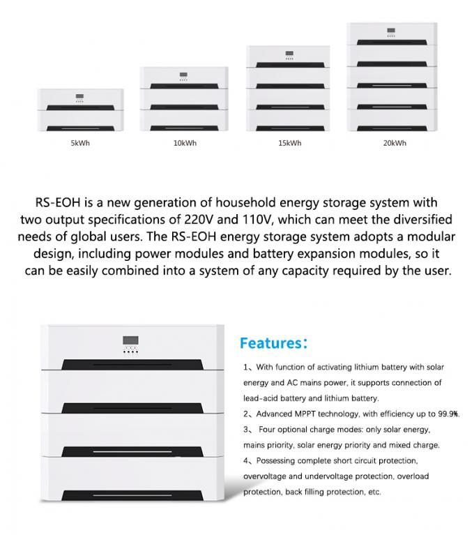 Sistema de energia solar fora da rede 5000W 10000W 15000W Bateria solar para casa 1