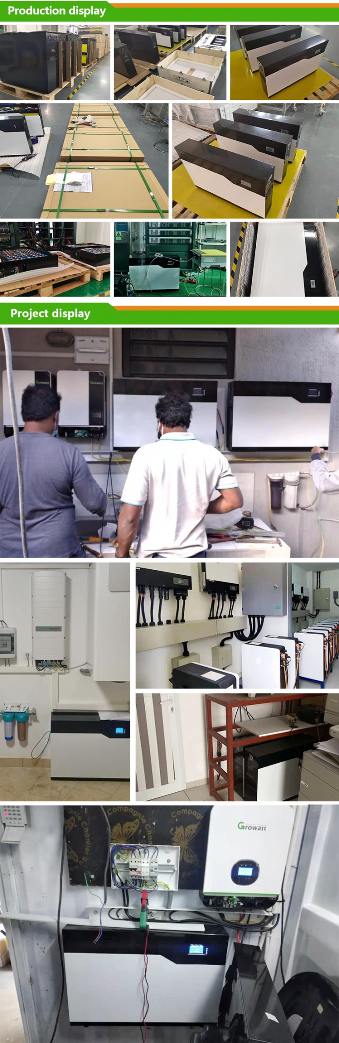 Casa 48V Lítmio Off Grid Bateria de armazenamento Bateria de energia Lifepo4 51.2V 3kw 5kw 0